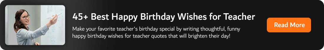 happy birthday wishes for teacher