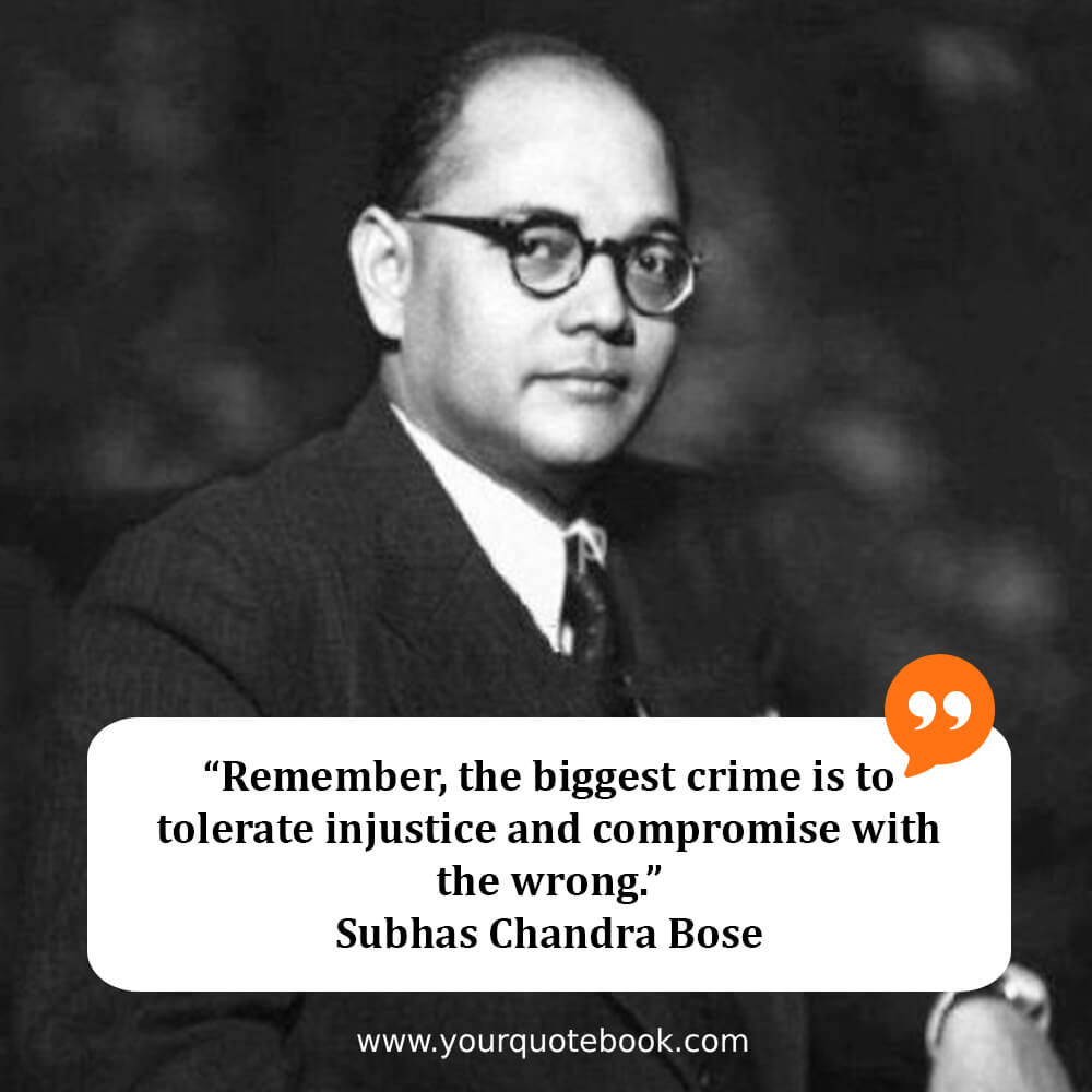 subhash chandra bose quotes in english