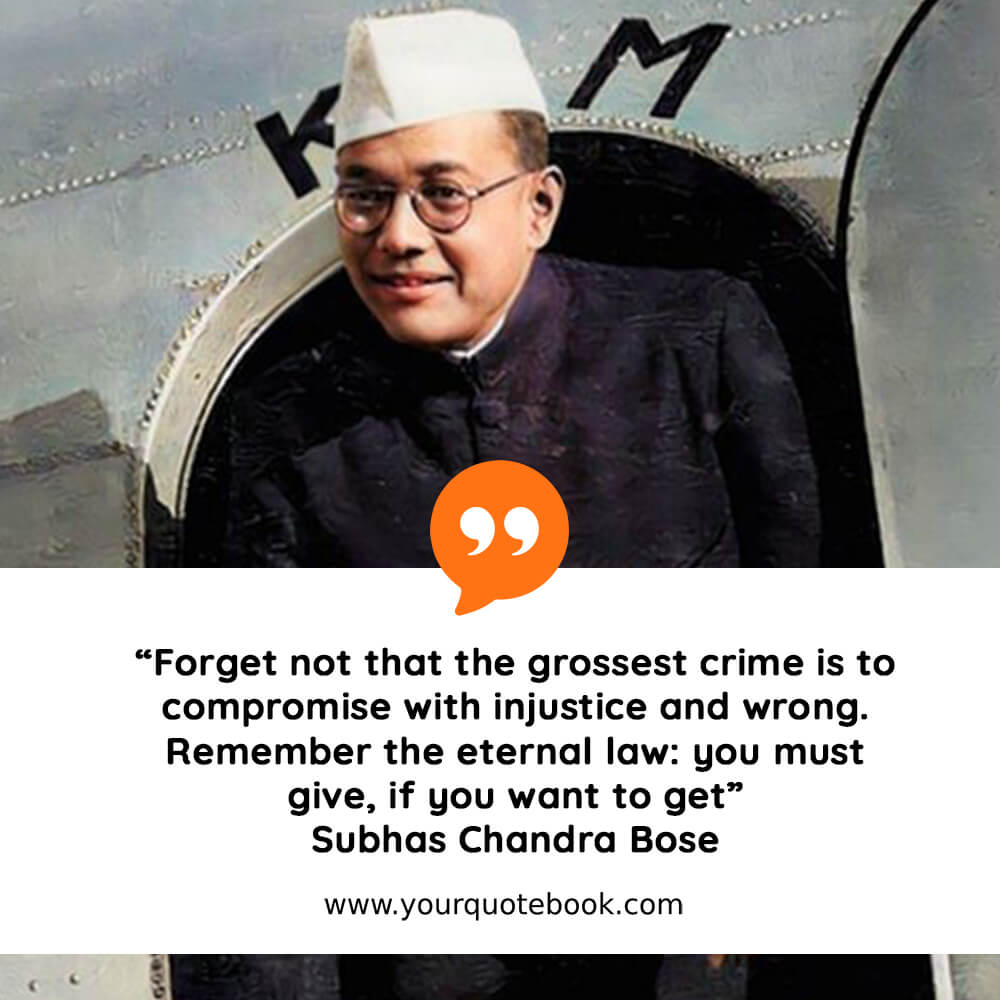 subhash chandra bose quotes in english